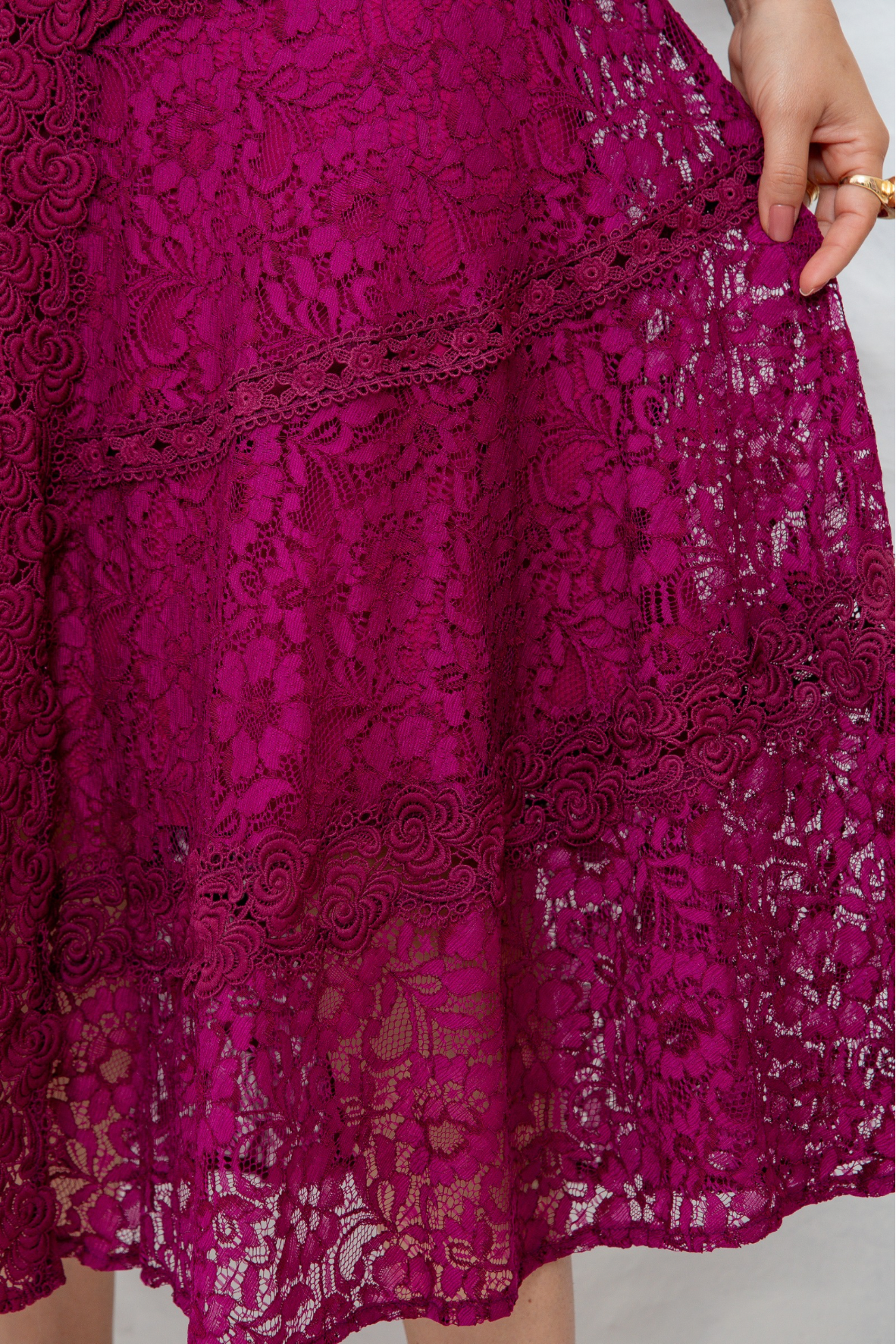Vestido Encaje Magenta