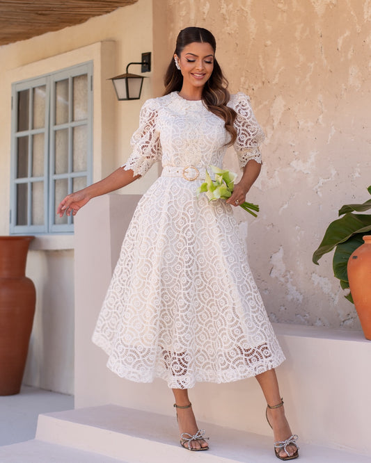 Vestido Encaje | Blanco Ivory