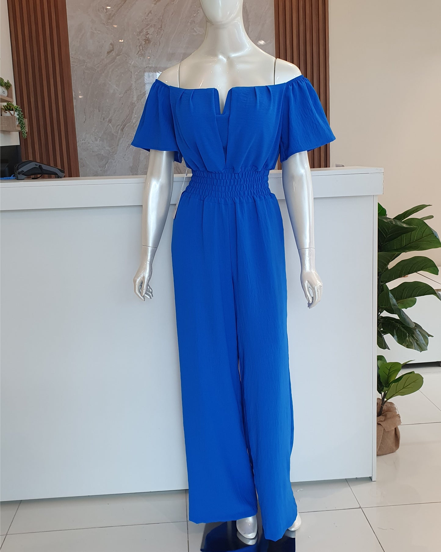 Jumpsuit Off Shoulder/ Azul