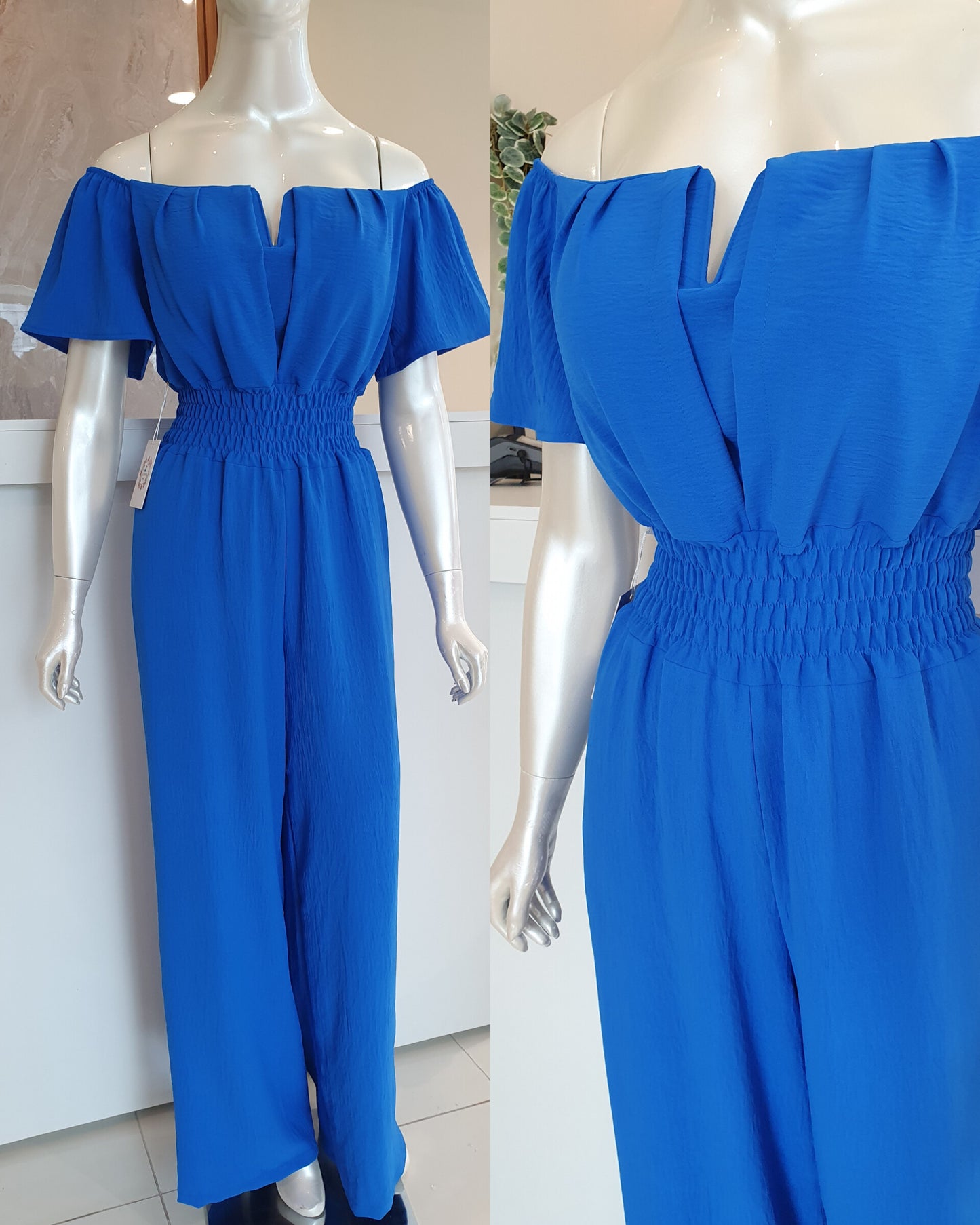 Jumpsuit Off Shoulder/ Azul