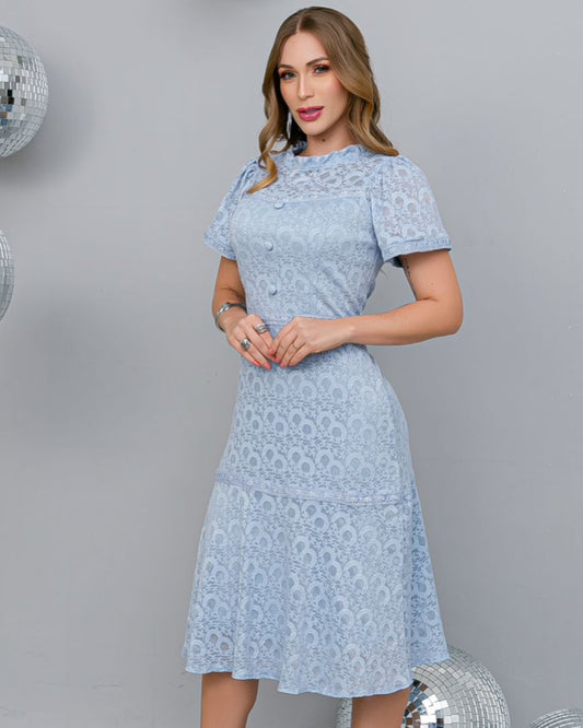 Vestido Encaje Baby Blue