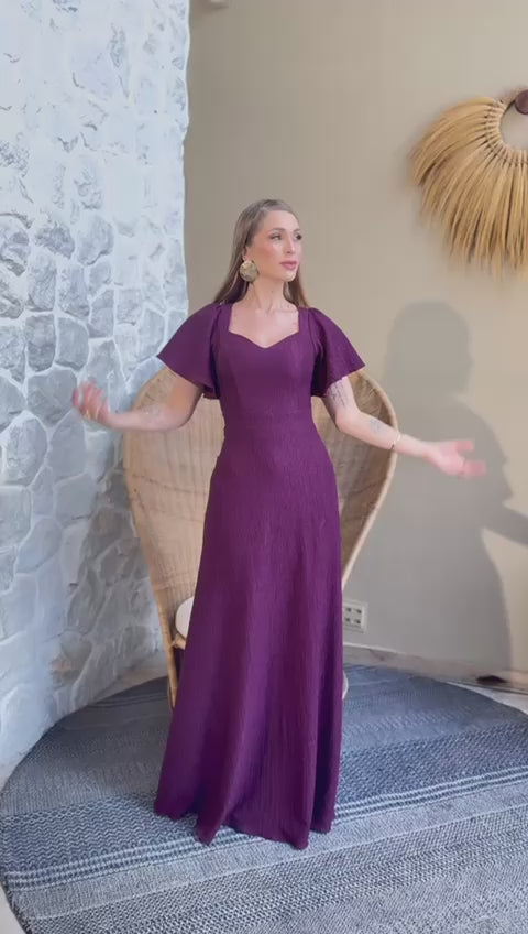 Maxi Vestido Formal Uva